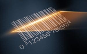 barcode being scanned