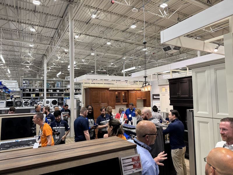 WIS employees at an appliance store